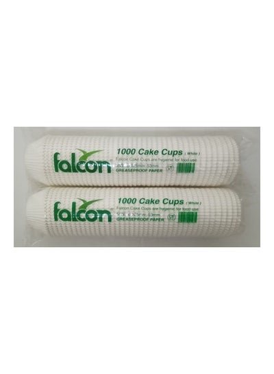 falcon Falcon Pack Of 2 X 1000 Piece Cake Cup White 12.5cm