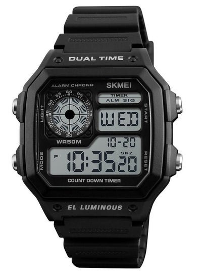 SKMEI Multi-function Water Resistant Digital Sports Watch 1299 – 44mm – Black