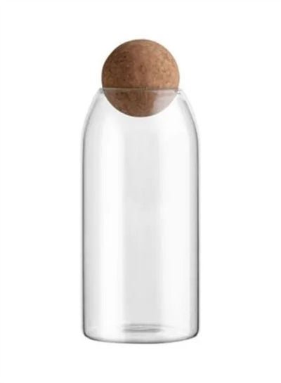Arabest Food Storage Jar With Round Ball Cork Lid Clear 1200ml